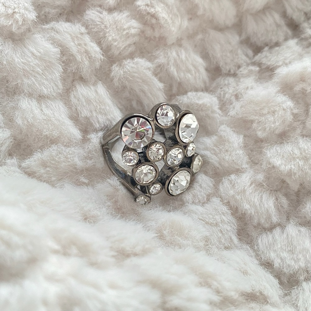 Guess Gun Black Statement Ring Size 7 New
